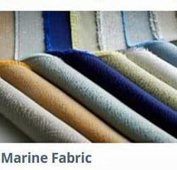 Premium Sunbrella marine fabric used for boat covers, providing superior durability and UV protection.