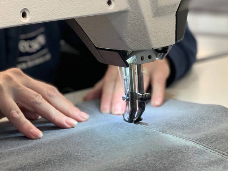 Sewing our premium boat cover products, a task undertaken by highly skilled sewing machinists
