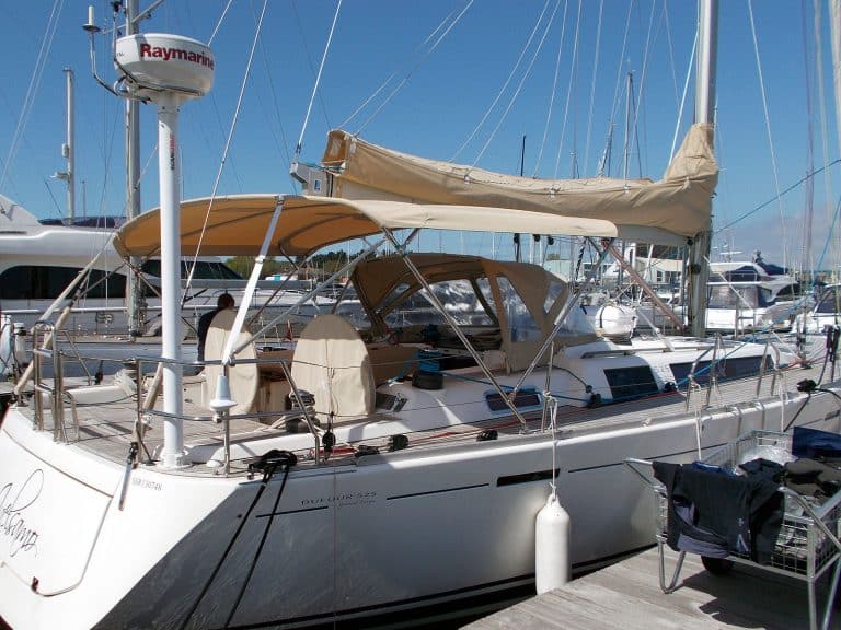 Dufour 525 Bimini and optional Side Shade Panels, INELSAMO