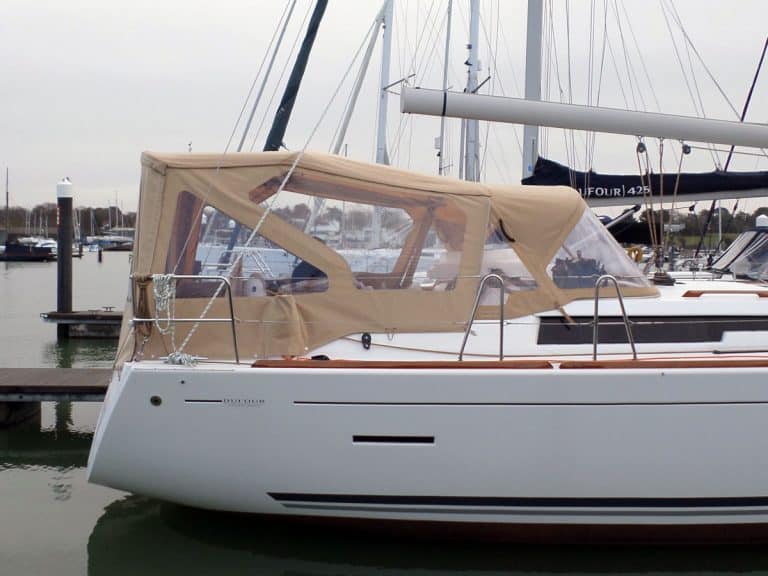 Dufour 445 Cockpit Enclosure, fits either Tecsew or factory-supplied Sprayhood