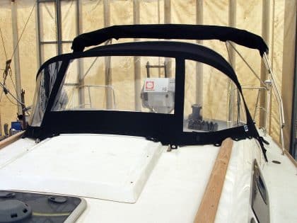 Jeanneau Sun Odyssey 33i Sprayhood extended aft 150mm
