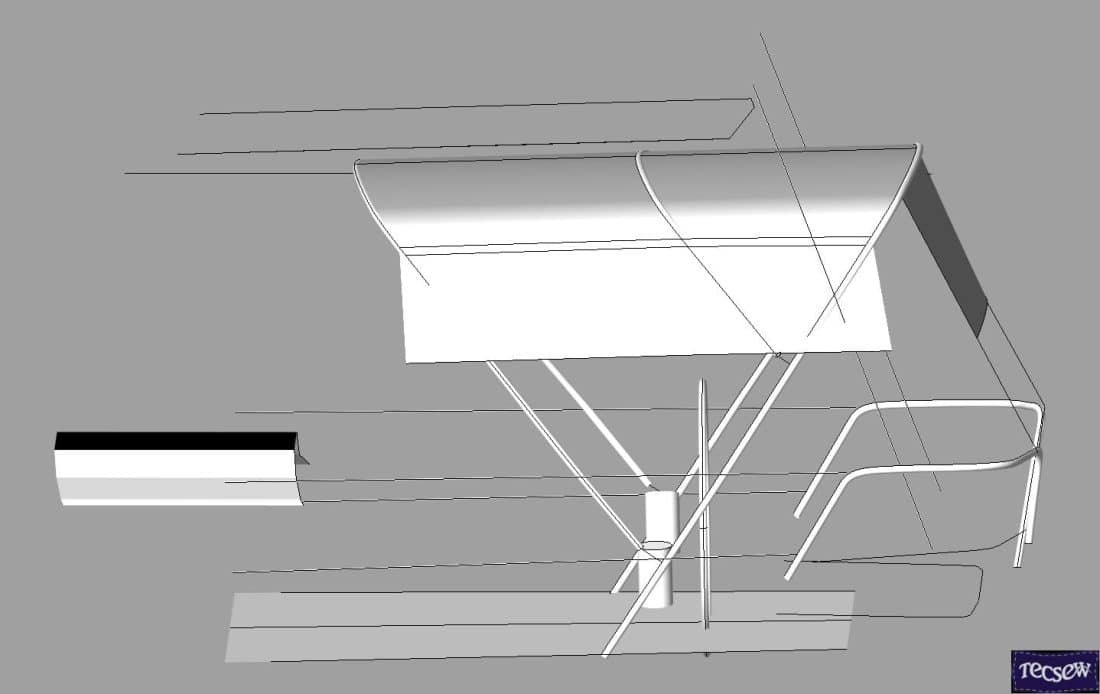 Beneteau Oceanis 31 Bimini, 3D CAD