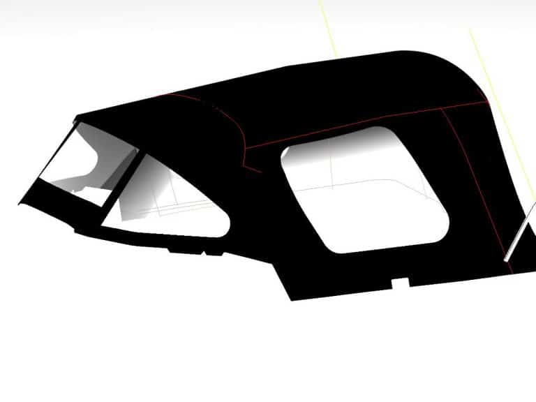Jeanneau Sun Odyssey 33i Cockpit Enclosure fitted to standard Sprayhood, 3D CAD