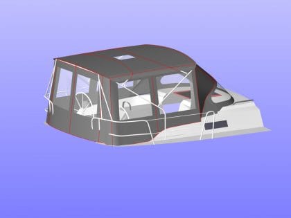 Bavaria Cruiser 37, 2014 model Bimini Conversion to fit Standard Tecsew Bimini