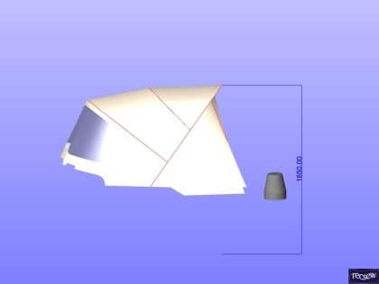 Approximate height from cockpit floor