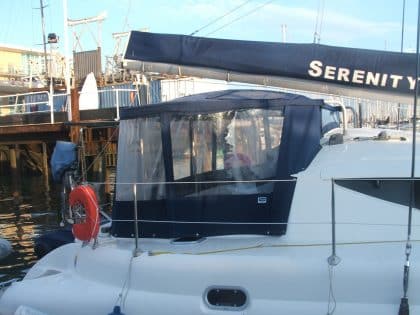 Athena 38 Catamaran cockpit Enclosure017