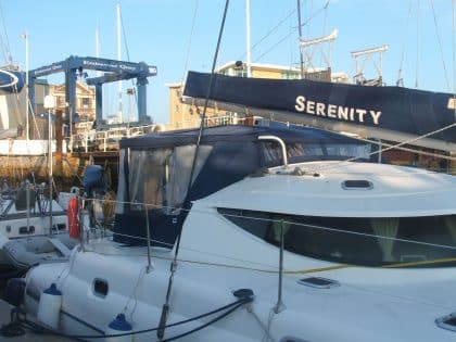 Athena 38 Catamaran cockpit Enclosure019