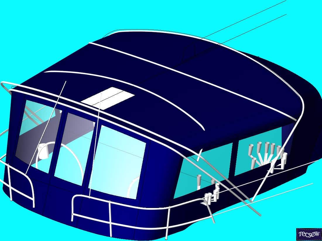 Bavaria 47 Bimini and Bimini Conversion, 3D CAD