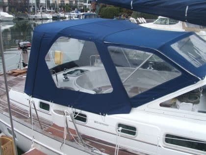 Beneteau Oceanis 42cc Cockpit enclosure, fitted to factory supplied sprayhood