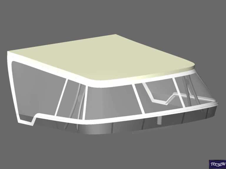 Cordova 48 Flybridge Enclosure, 3D CAD