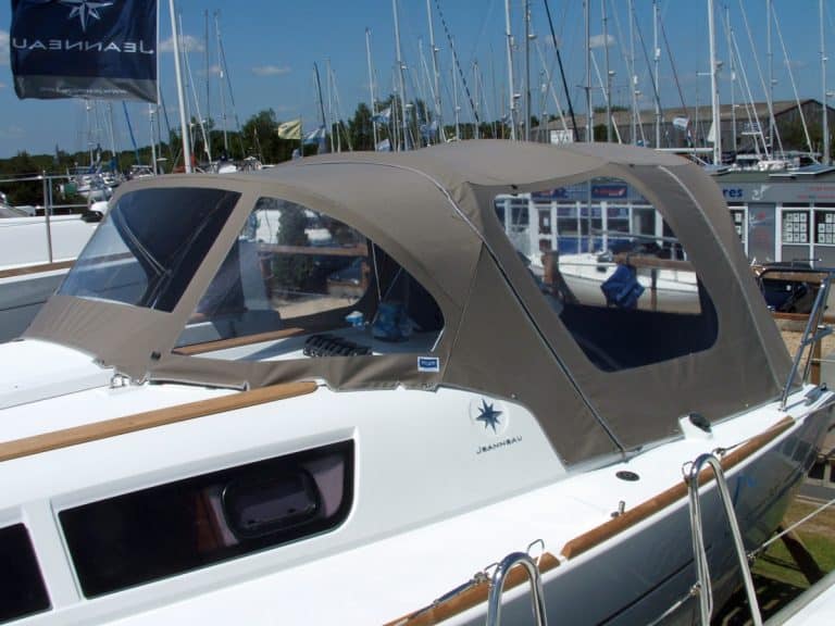 Jeanneau Sun Odyssey 33i Cockpit Enclosure fitted to Tecsew standard Sprayhood
