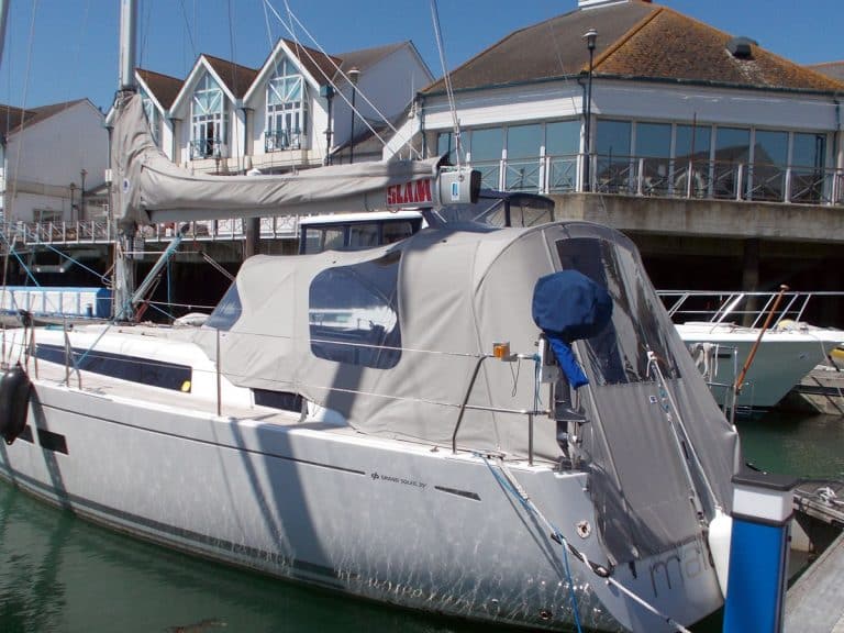 Grand Soleil 39 Cockpit Enclosure fitted to Tecsew Sprayhood, MALAIKA