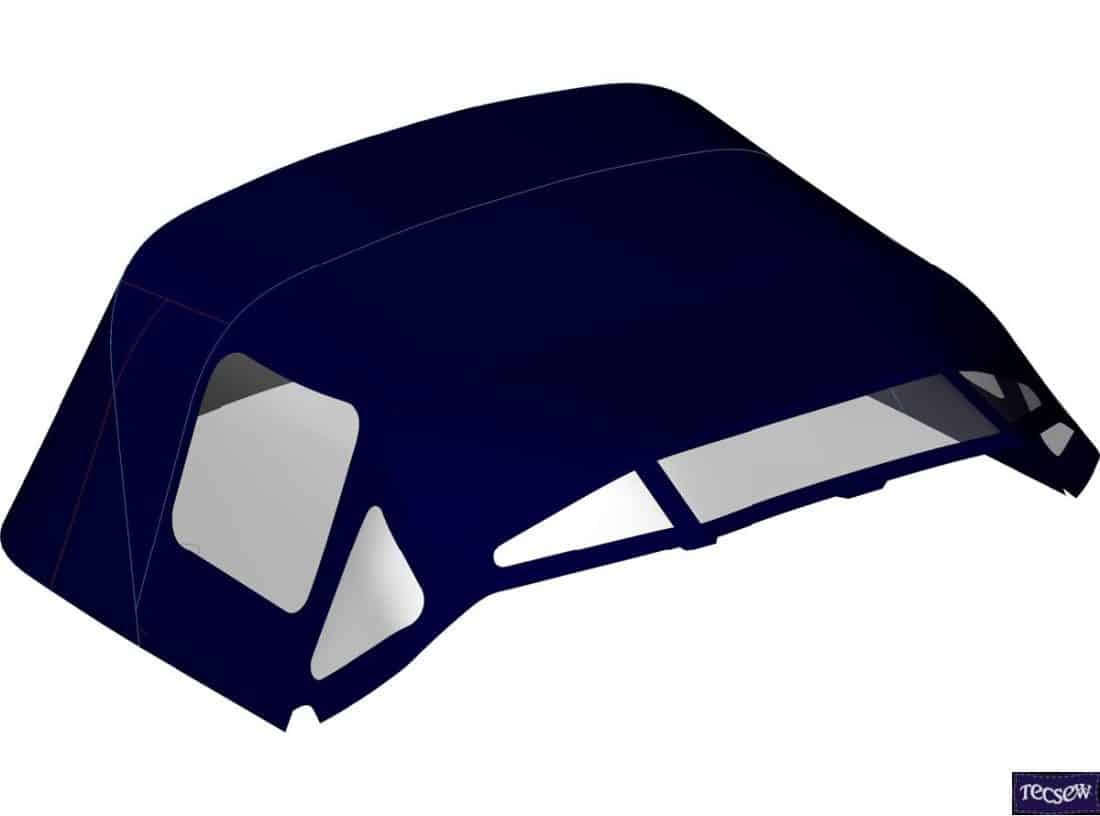 Dehler 41DS Sprayhood and Cockpit Enclosure recover, 3D CAD