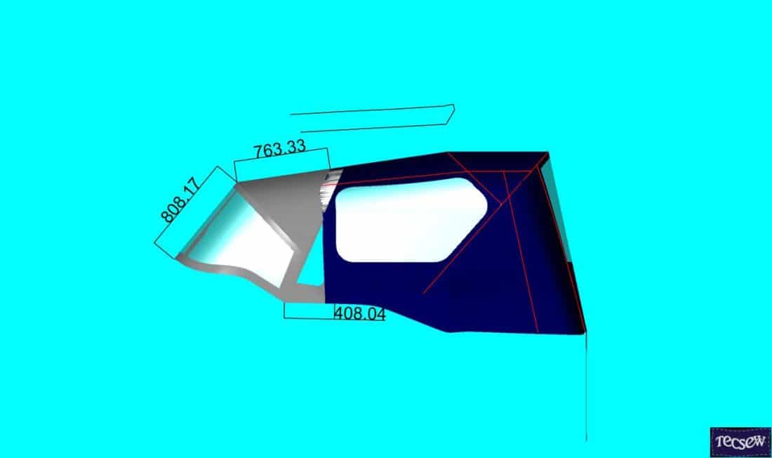 Beneteau Oceanis 34 Cockpit Enclosure fitted to factory sprayhood, 3D CAD
