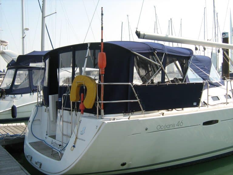 Beneteau Oceanis 46 Bimini conversion to suit Tecsew bimini and sprayhood