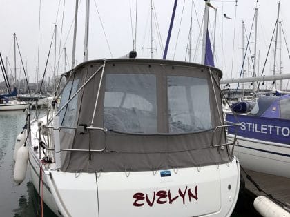 Bavaria Cruiser 37, 2014 model Bimini Conversion to fit Standard Tecsew Bimini