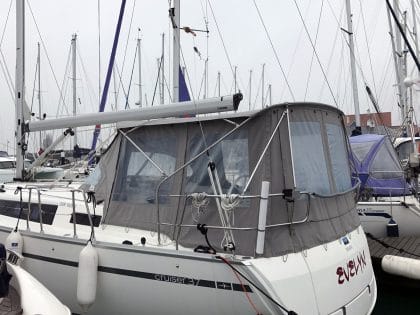 Bavaria Cruiser 37, 2014 model Bimini Conversion to fit Standard Tecsew Bimini