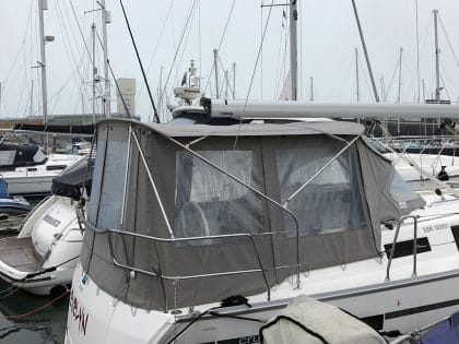Bavaria Cruiser 37, 2014 model Bimini Conversion to fit Standard Tecsew Bimini