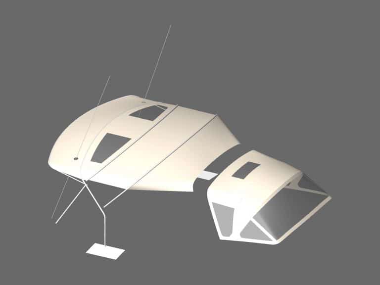 Beneteau Oceanis 58 Sprayhood and Bimini, 3D CAD