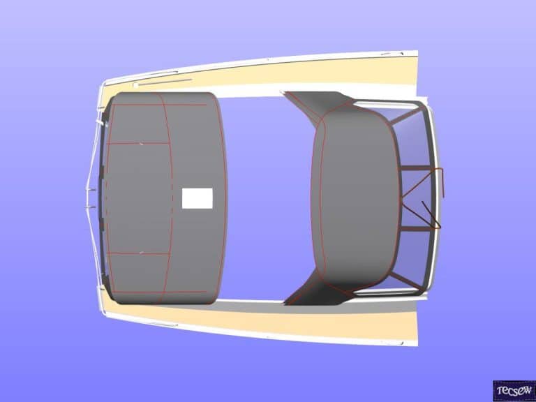 Plan, bimini front panels removed