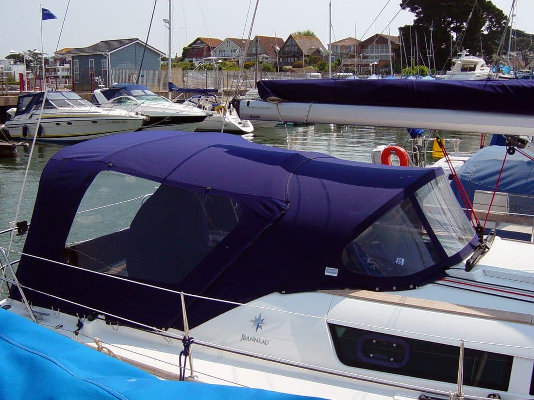 Jeanneau Sun Odyssey 36i Cockpit Enclosure fitted to Tecsew Sprayhood