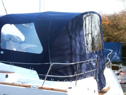 Jeanneau Sun Odyssey 42DS Cockpit Enclosure fitted to Tecsew Sprayhood, pre 2009 model