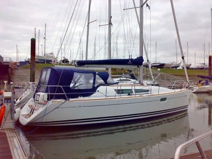 Jeanneau Sun Odyssey 36i Cockpit Enclosure fitted to NV factory fit Sprayhood