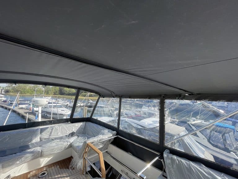 Sealine F46 Tecsew Flybridge Bimini and Bimini Conversion ref 2122 (7)