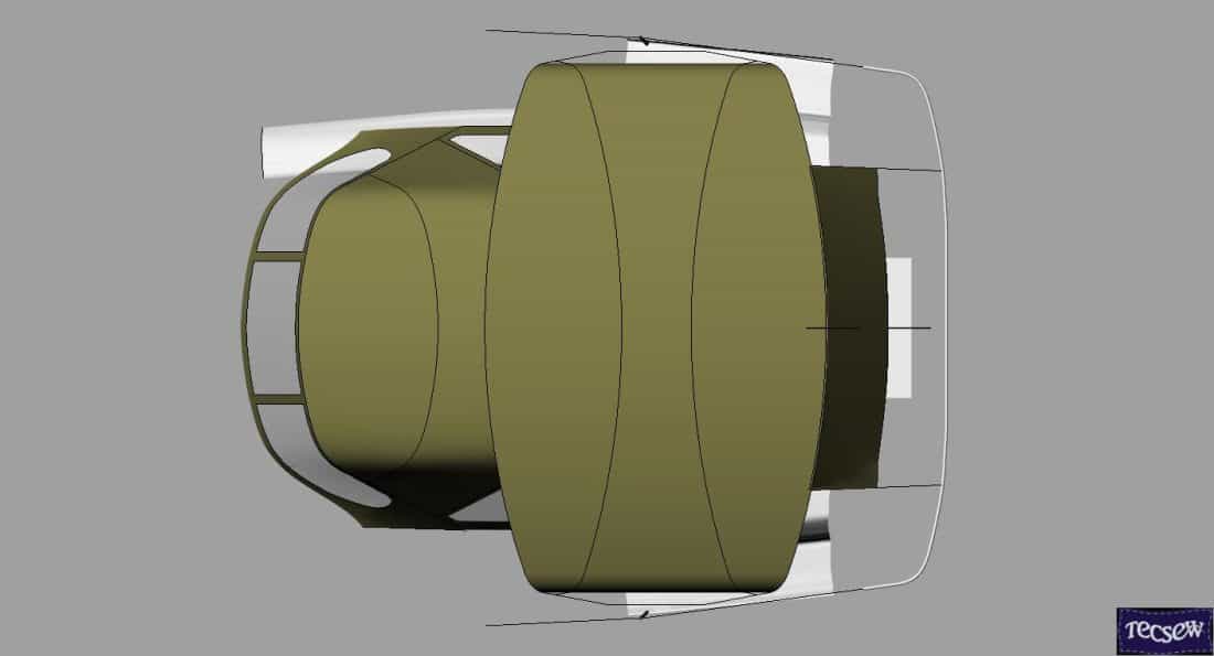 Beneteau Oceanis 54 Sprayhood and Bimini, 3D CAD