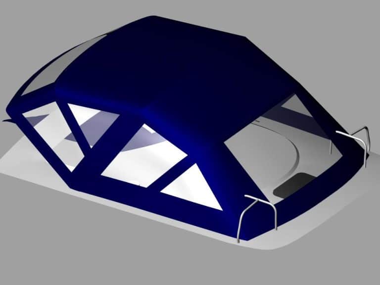 Beneteau Oceanis 42CC Sprayhood recover with new Cockpit Enclosure, 3D CAD