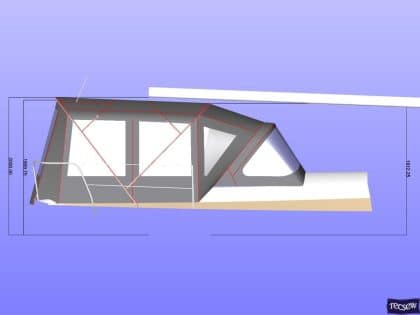 beneteau oceanis 390 bimini sail recut to raise boom 10