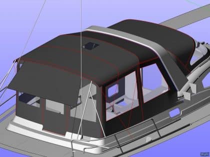 discovery 54 bimini conversion fitted to tecsew bimini 10