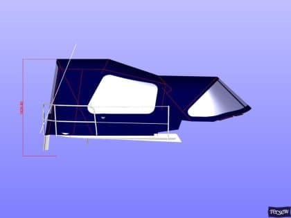 dufour 385 cockpit enclosure fitted to tecsew standard sprayhood 15