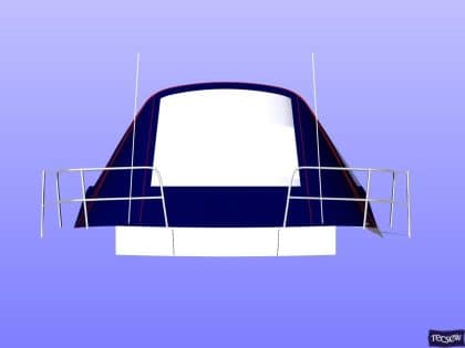 dufour 385 cockpit enclosure fitted to tecsew standard sprayhood 9