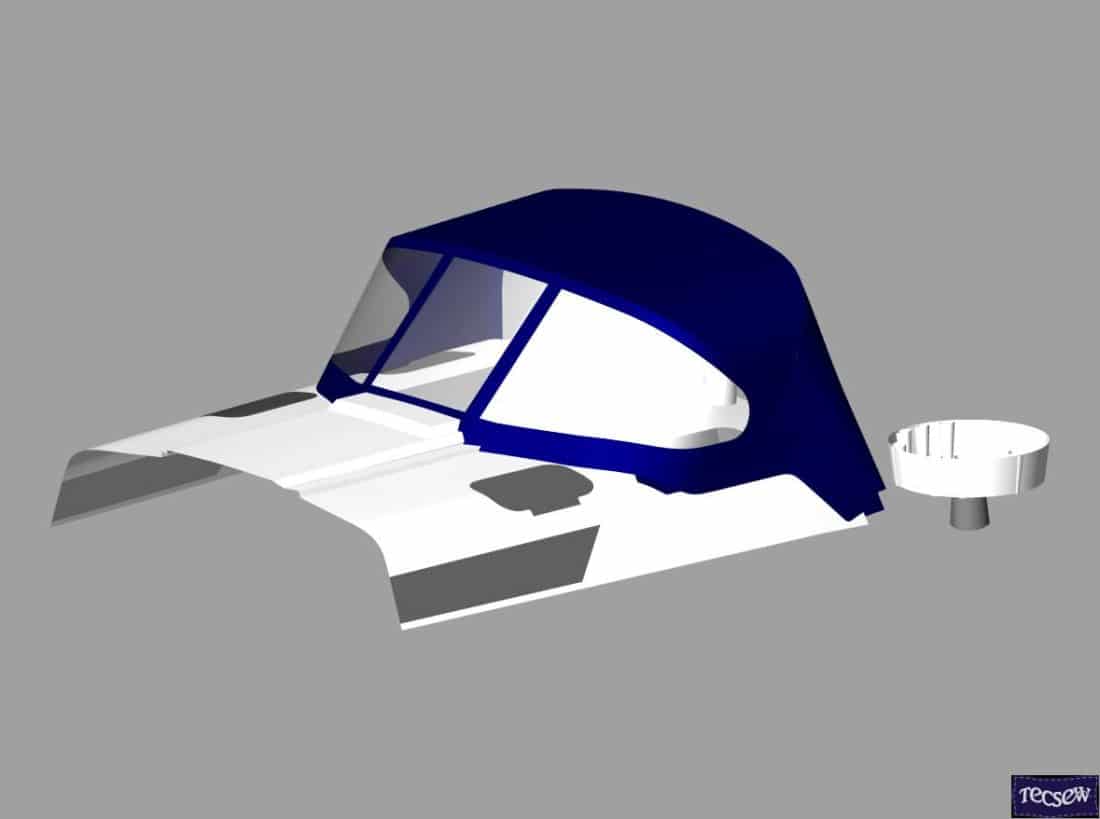 Elan 350 without console, Sprayhood