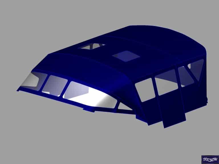 Beneteau 57 Sprayhood, Bimini and Bimini Conversion recovers, 3D CAD