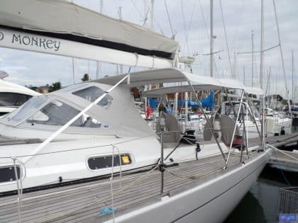 Grand Soleil 56 Mad Monkey Sprayhood recover. Redesigned on existing frames