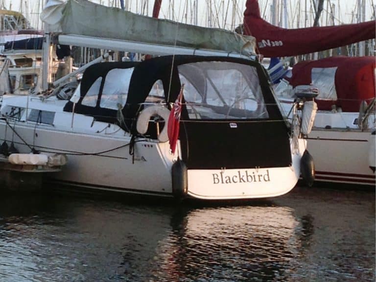 Hanse 375 Cockpit Enclosure fitted to Covercraft Sprayhood