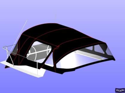 Hanse 375 Cockpit Enclosure fitted to Covercraft Sprayhood