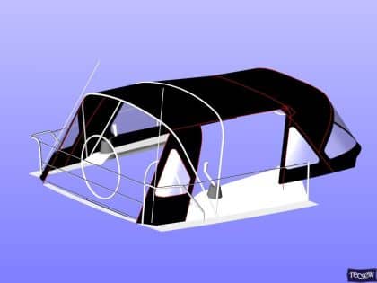 Hanse 375 Cockpit Enclosure fitted to Covercraft Sprayhood