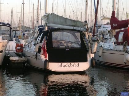 Hanse 375 Cockpit Enclosure fitted to Covercraft Sprayhood