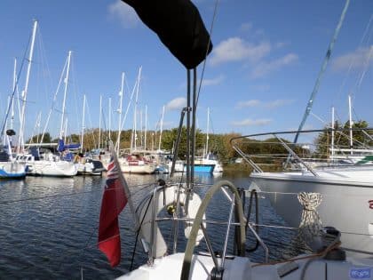 Hanse 375 Cockpit Enclosure fitted to Covercraft Sprayhood