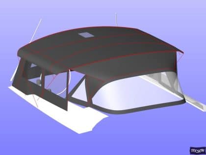 hanse 505 bimini conversion fitted to tecsew standard bimini 13