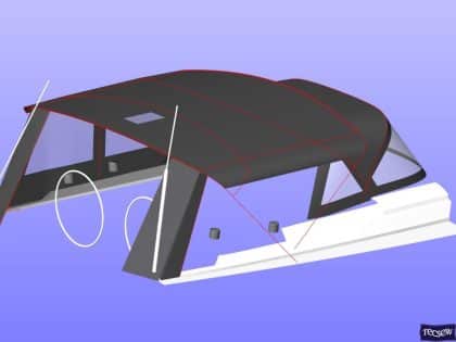 hanse 505 bimini conversion fitted to tecsew standard bimini 16
