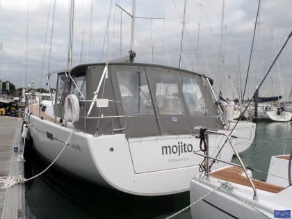 hanse 505 bimini conversion fitted to tecsew standard bimini 2