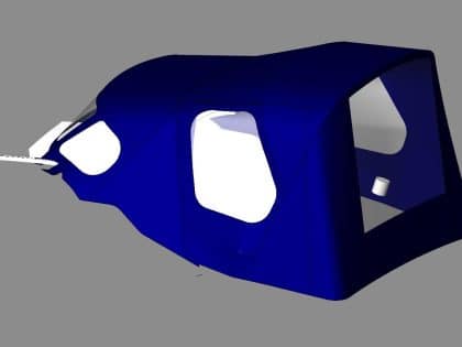 hirondelle catamaran harmony sprayhood recover and new cockpit enclosure 3