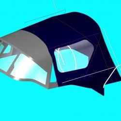 Beneteau Oceanis 34 Cockpit Enclosure fitted to factory sprayhood_8