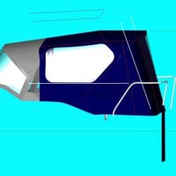 Beneteau Oceanis 34 Cockpit Enclosure fitted to factory sprayhood_11