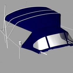 Dufour 38 redesigned Sprayhood recover, Bimini and connection panel_3