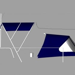 Dufour 38 redesigned Sprayhood recover, Bimini and connection panel_4